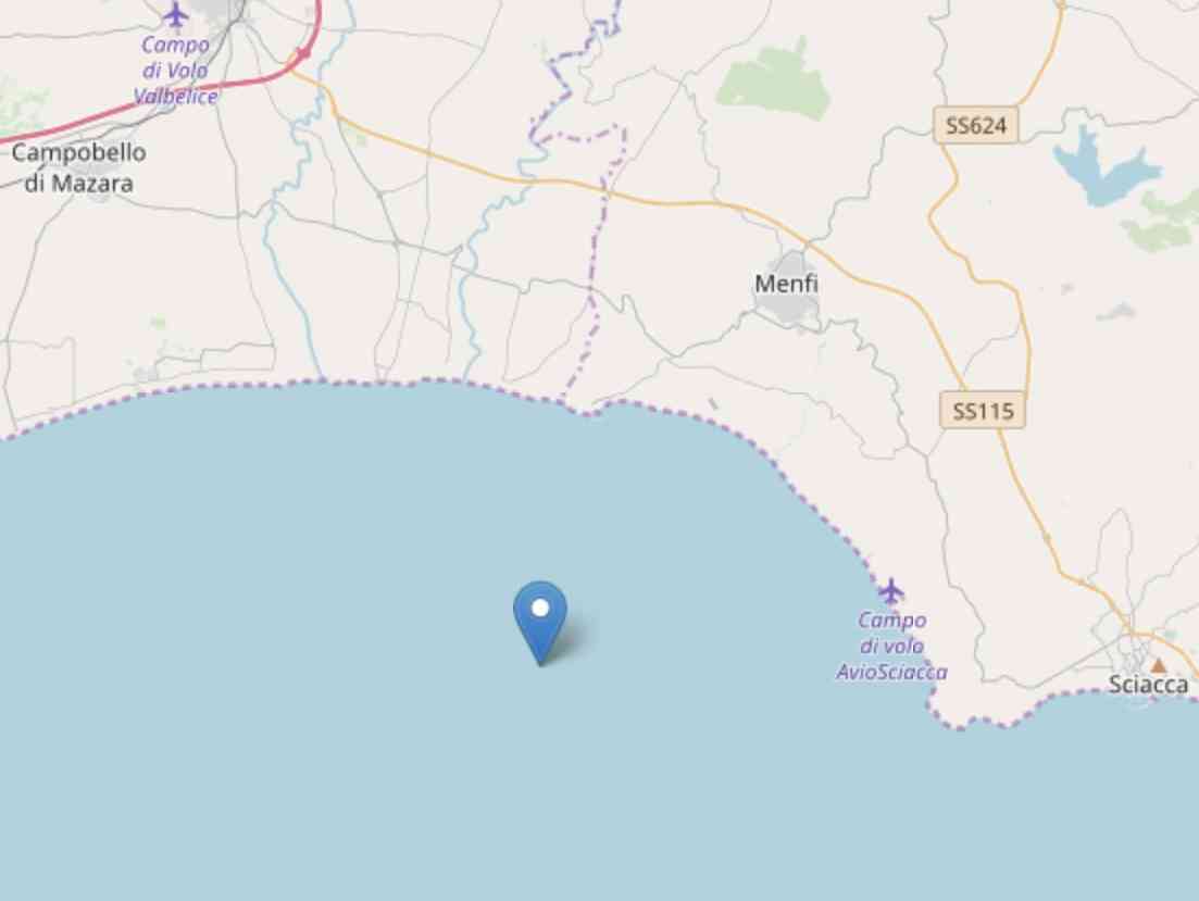 Immagine articolo: Menfi. Lieve scossa di terremoto al largo di Porto Palo