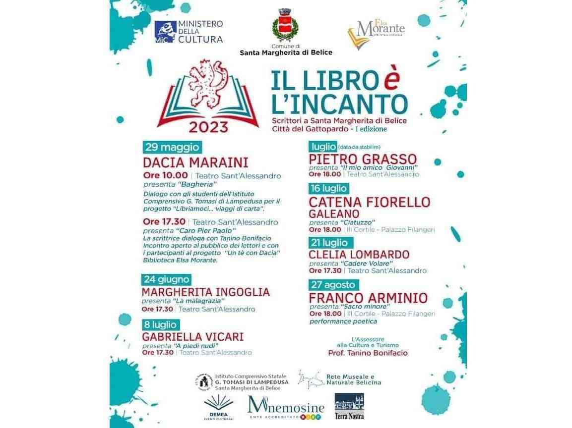 Immagine articolo: Ricco calendario a Santa Margherita, per la 1a edizione della rassegna letteraria “Il libro è l’incanto“