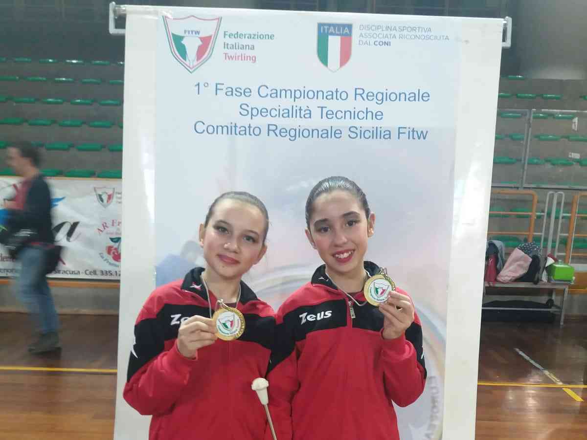 Immagine articolo: Poggioreale, prestigioso successo per due giovanissime atlete di “twirling”