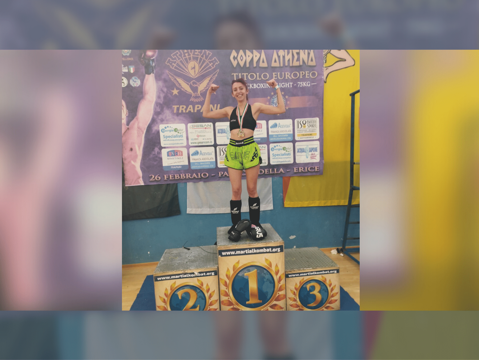 Immagine articolo: Successo per Luana Carelli della Smt Group Muay-Thai Team Venezia. Menfitana si impone al Pala Cardella di Erice