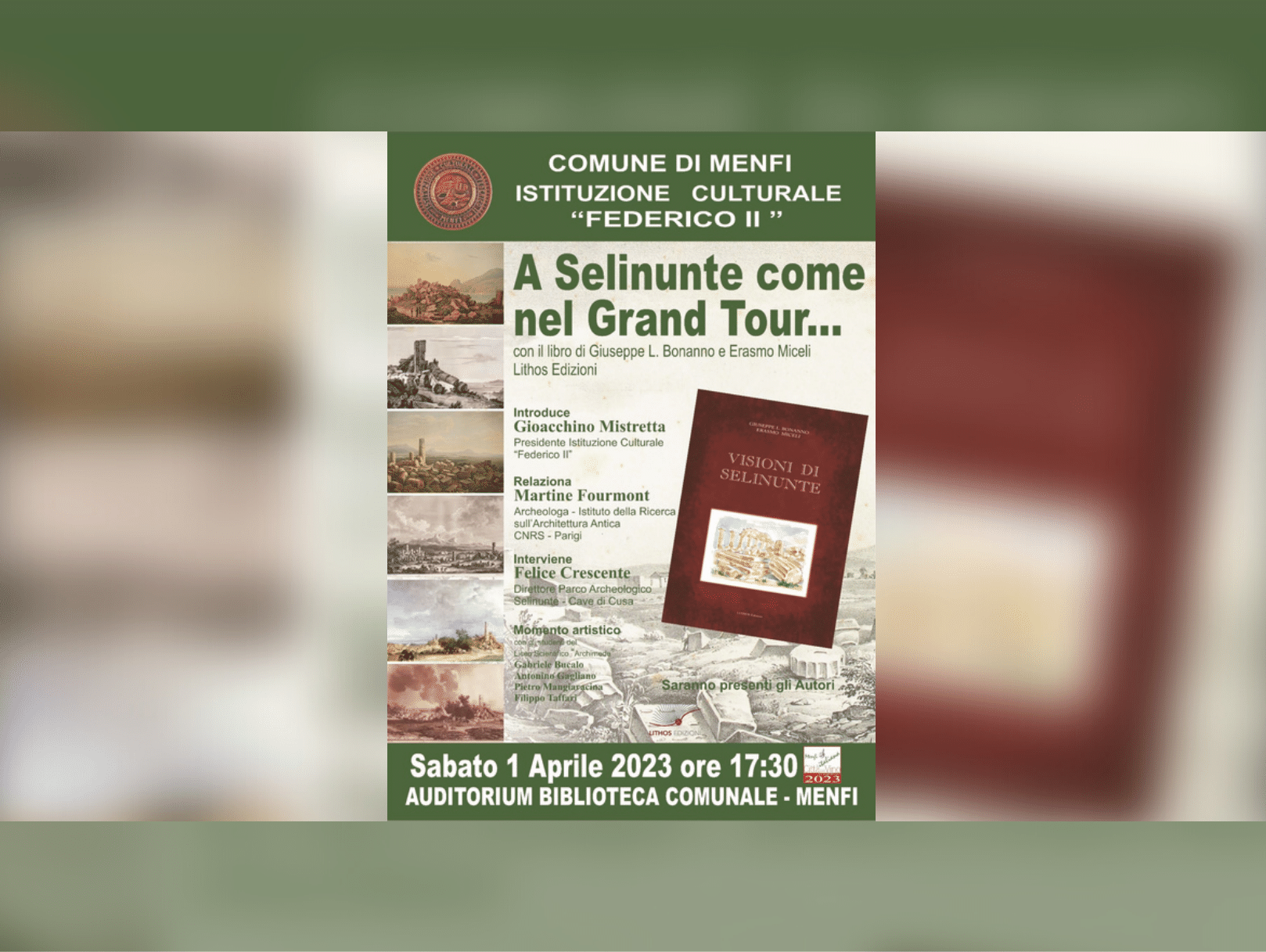 Immagine articolo: “A Selinunte come nel Gran Tour…”, incontro culturale che celebra bellezza dell’arte antica. Appuntamento sabato alla Biblioteca Comunale di Menfi