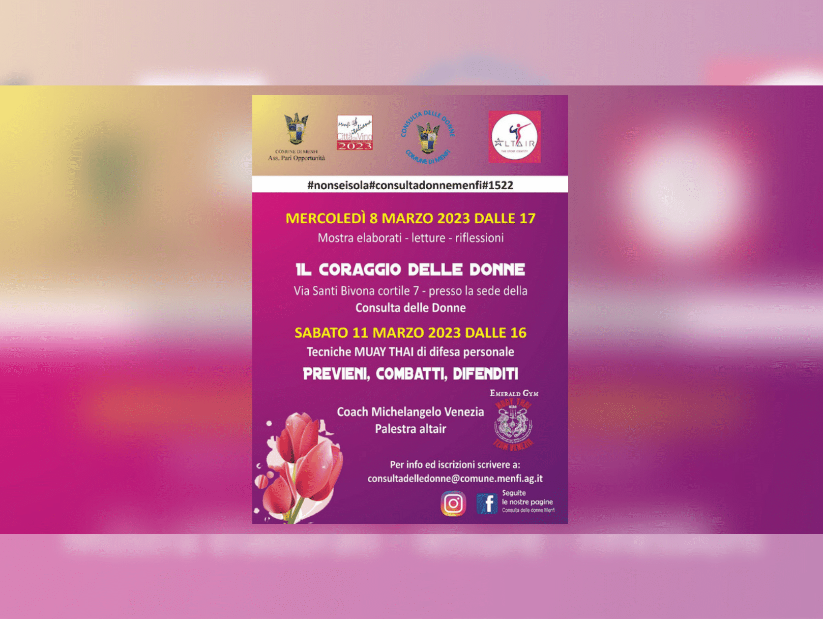 Immagine articolo: Menfi, al via dall'8 Marzo eventi su giornata della donna