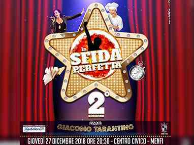Immagine articolo: Menfi, il 27 dicembre torna 'La Sfida Perfetta', il talent a squadre a colpi di cucina, intrattenimento e cultura