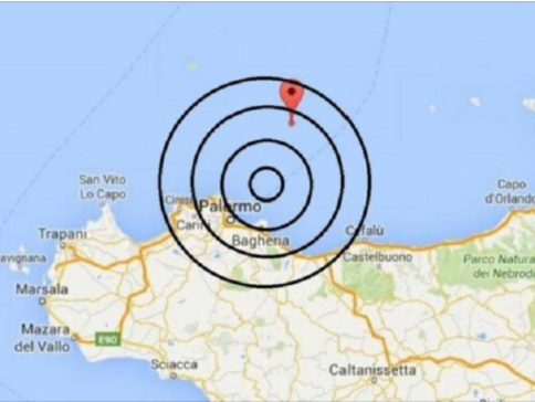 Immagine articolo: Scossa di terremoto al largo di Palermo questa mattina, magnitudo fra 4.3 e 4.8: avvertita anche in provincia