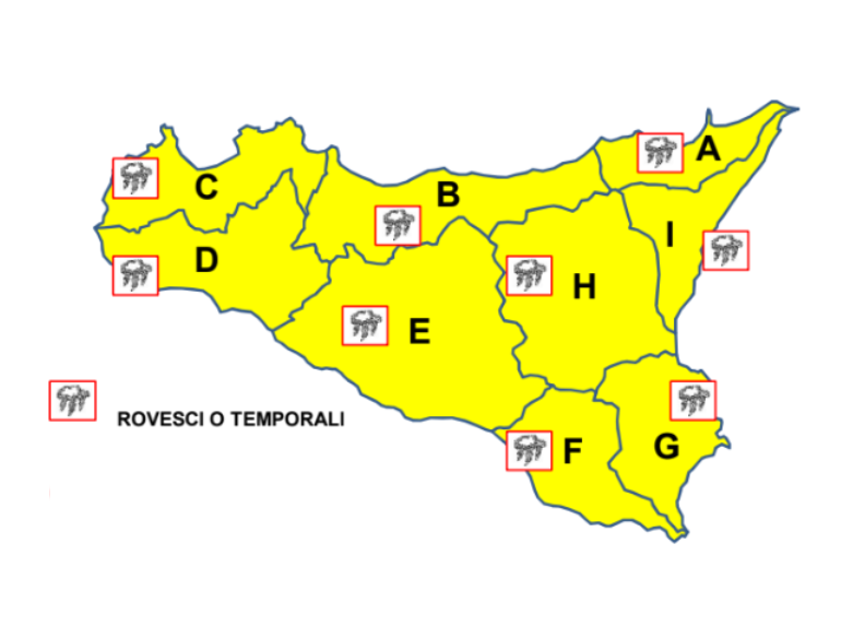 Immagine articolo: Allerta meteo gialla per la giornata di oggi. Emesso bollettino dalla Protezione Civile