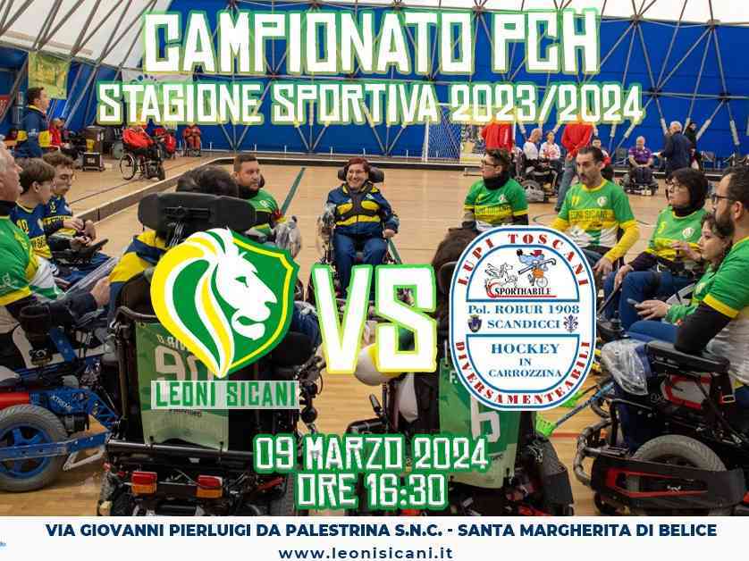 Immagine articolo: Santa Margherita. 5a giornata di campionato nazionale di Powerchair Hockey: i Leoni Sicani sfidano i Lupi Toscani