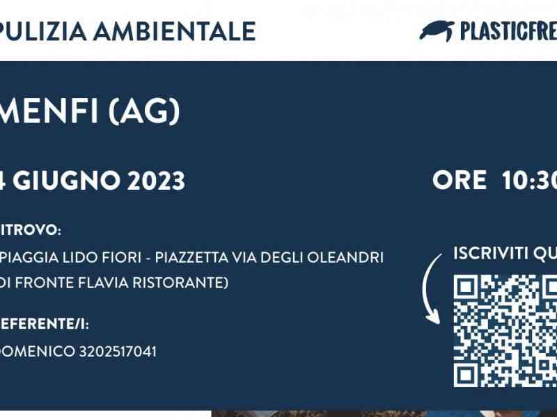 Immagine articolo: Evento plastic free domani presso la spiaggia di Lido Fiori di Menfi alle