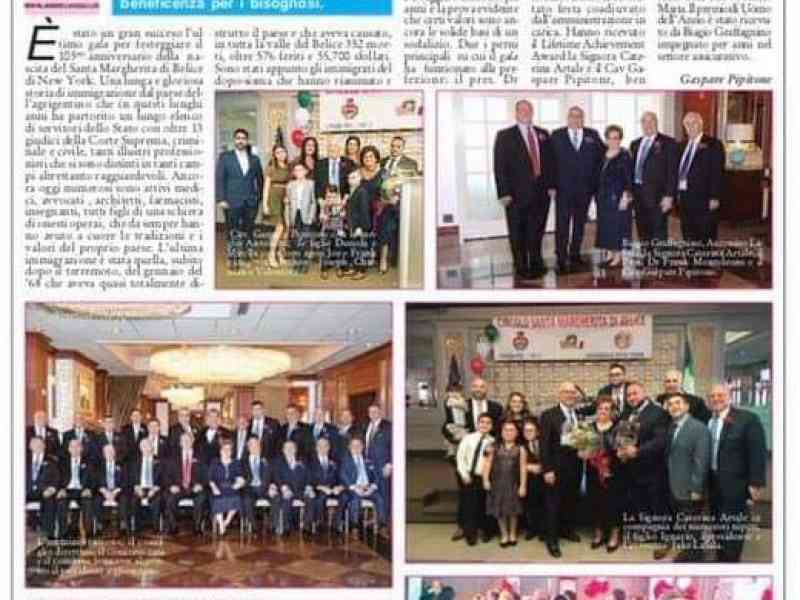 Immagine articolo: I 105 anni del circolo Santa Margherita di Belice.  Oltre 13 giudici della Corte Suprema e noti professionisti affermati in America