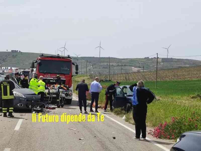 Immagine articolo: Tragico incidente tra Menfi e Sambuca. Morto un menfitano e quattro le persone ferite