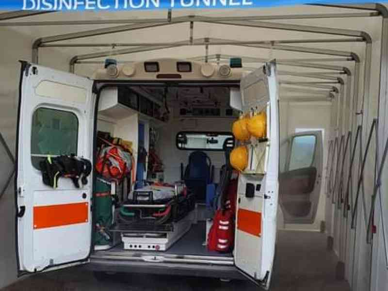 Immagine articolo: ASP Agrigento, ambulanze e personale 118 sanificati grazie a speciali tunnel di disinfezione