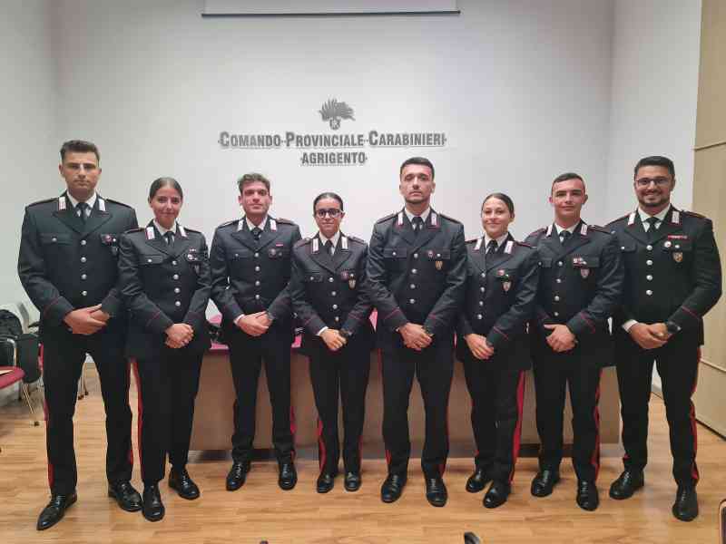 Immagine articolo: 8 Marescialli dei Carabinieri in tirocinio, anche nelle caserme di Menfi e Sciacca