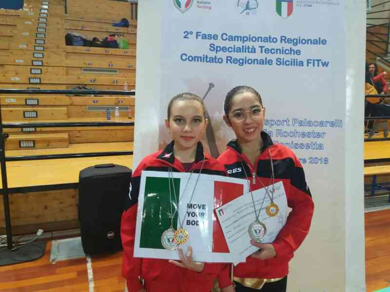 Immagine articolo: Strepitosa affermazione per due giovanissime atlete di “twirling“ di Poggioreale