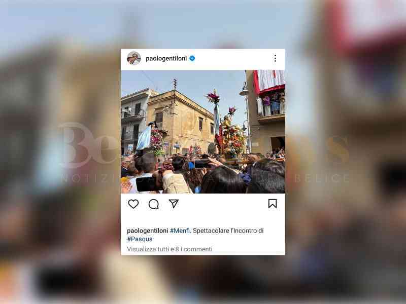 Immagine articolo: Menfi. Anche l'ex Presidente del Consiglio, Paolo Gentiloni, all'incontro di Pasqua: “Spettacolare“