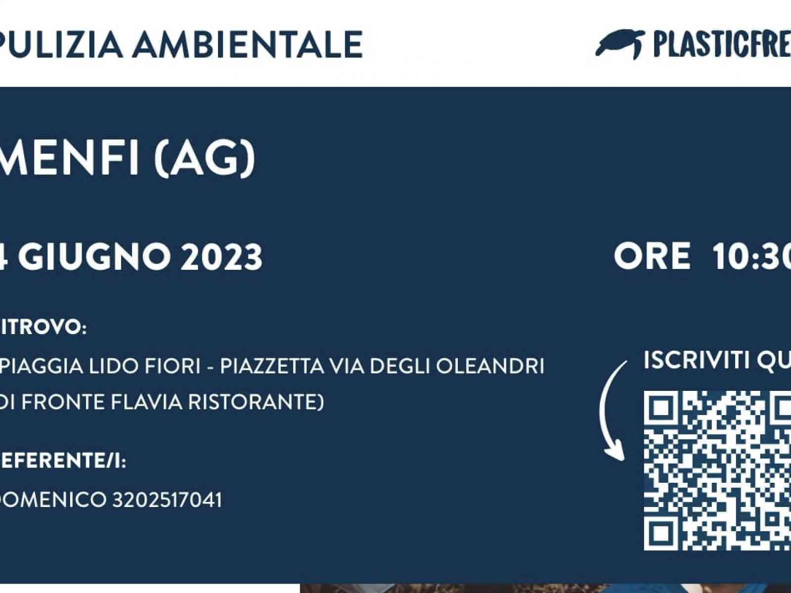 Immagine articolo: Evento plastic free domani presso la spiaggia di Lido Fiori di Menfi alle