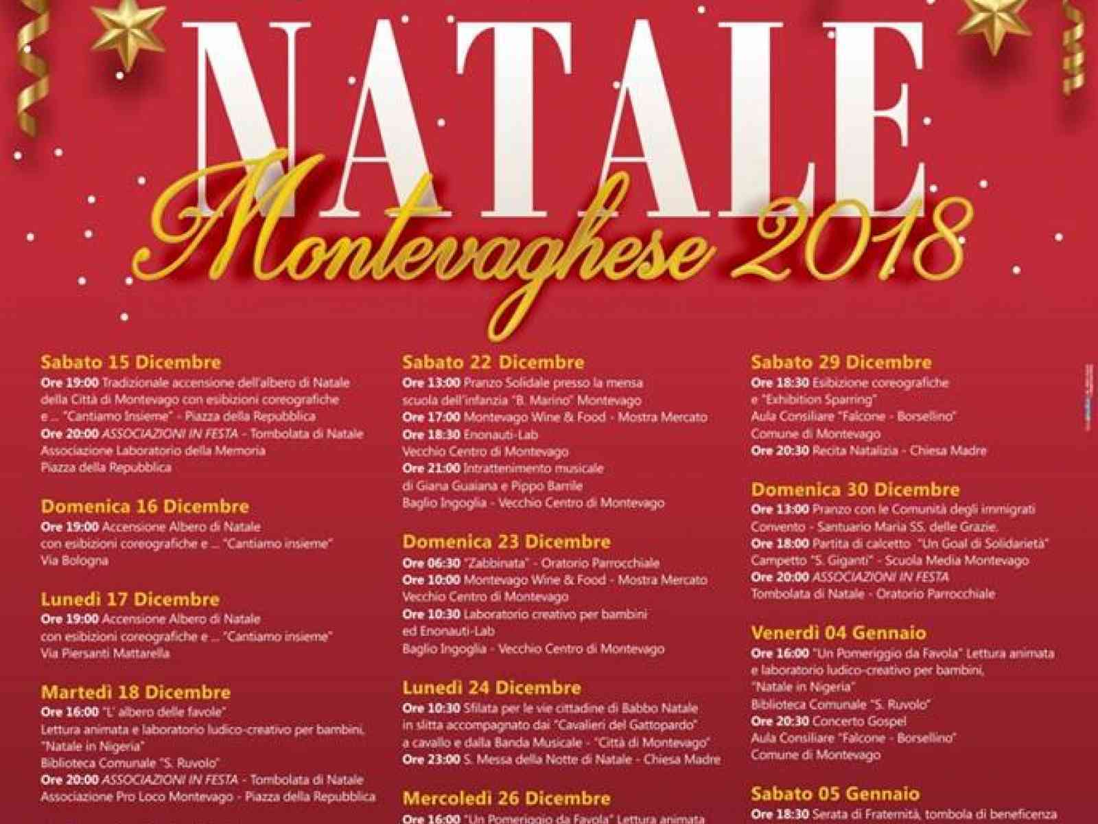 Immagine articolo: Montevago, presentato il programma “Natale Montevaghese 2018“. In programma animazioni, spettacoli, musica, arte e non solo