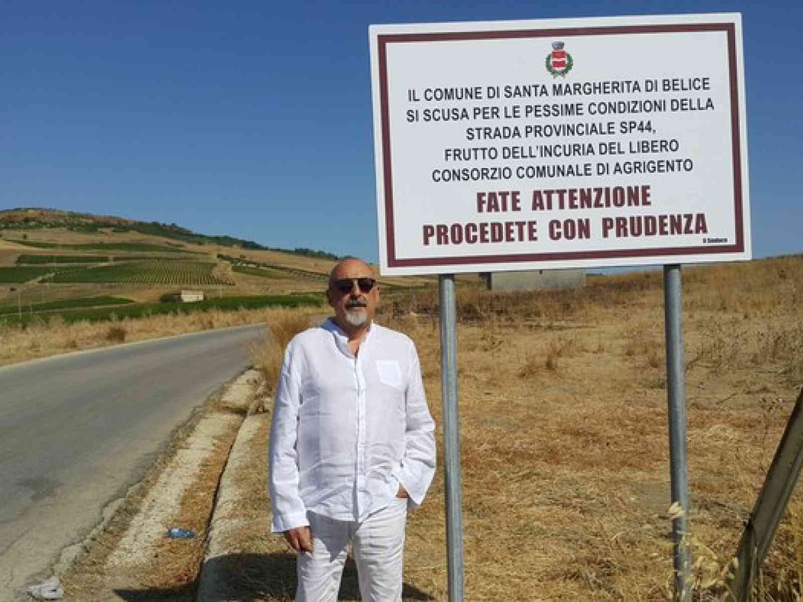 Immagine articolo: S.Margherita. Anni di attesa per la manutenzione della SP44. Il sindaco Valenti si scusa con gli automobilisti