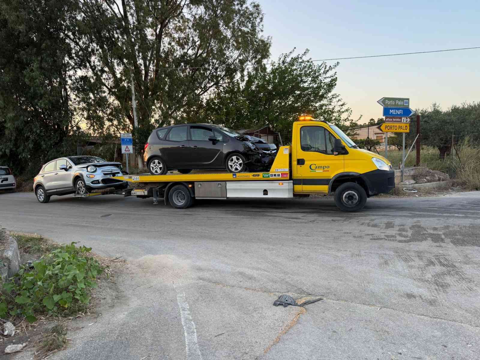 L’intervento di soccorso della Carrozzeria Campo presso il luogo dell’incidente