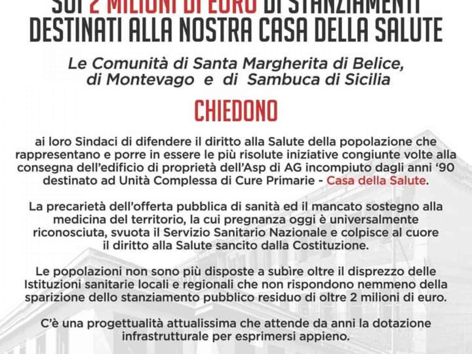 Immagine articolo: Dal mondo dell'Associazionismo un appello ai sindaci ed alle istituzioni regionali ed in particolare al Sindaco di Montevago on.le Margherita La Rocca