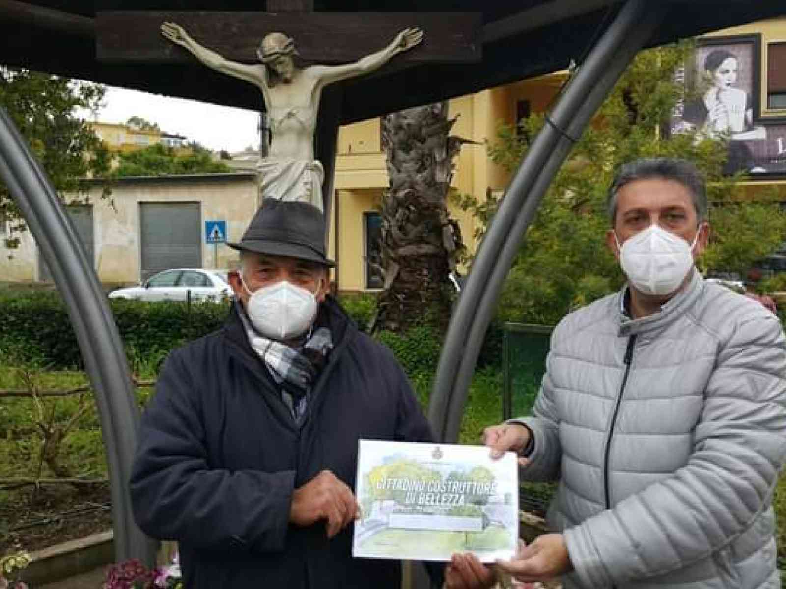Immagine articolo: S.Margheria, il primo attestato di “Costruttore di bellezza“ è stato assegnato al pensionato Giovanni Barbera