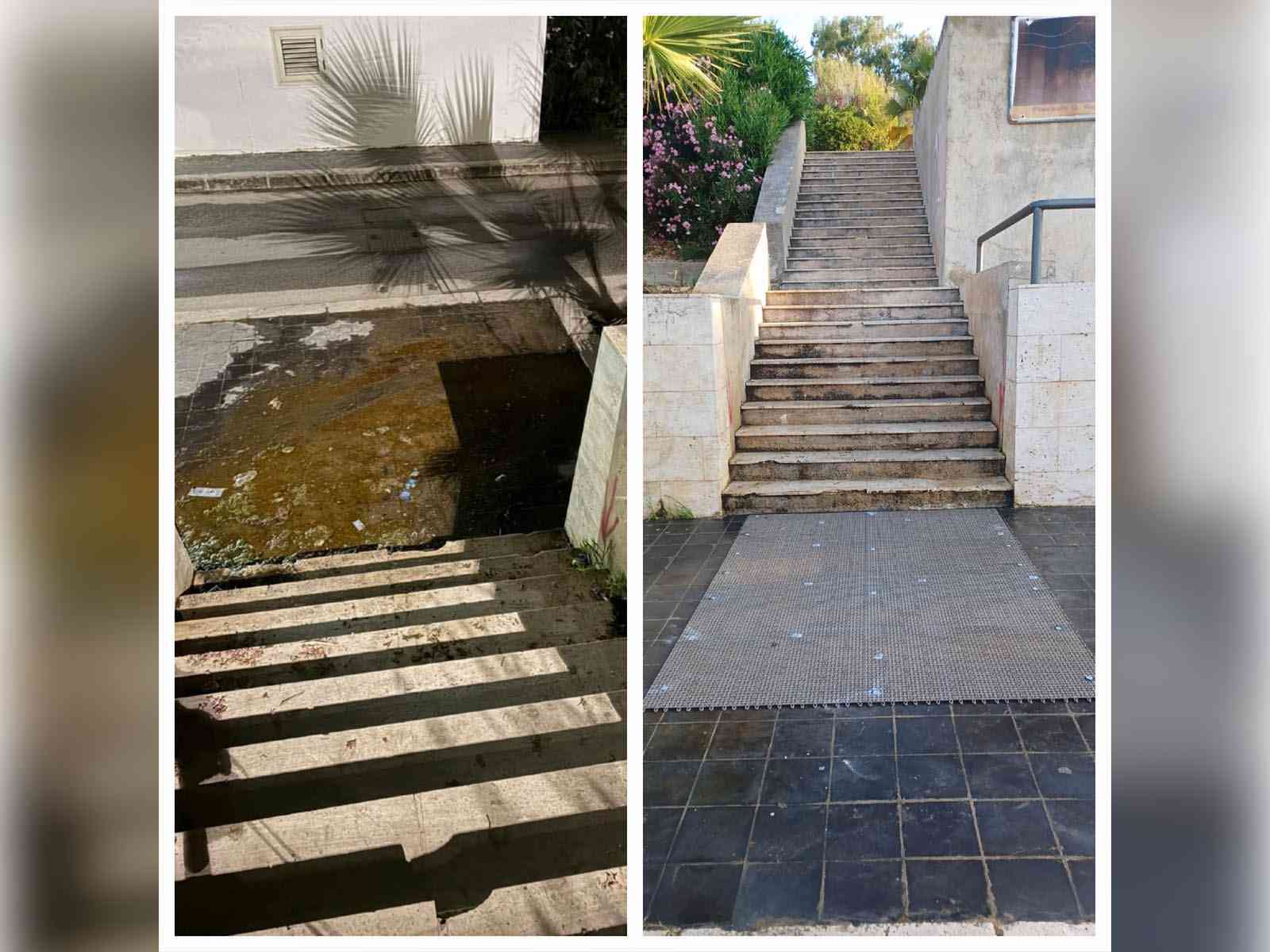Immagine articolo: Porto Palo. Amministrazione e volontari ripuliscono la scalinata protagonista del recente confronto politico
